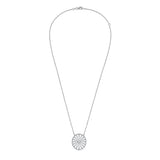 Lumière Diamond Sun Oval Medallion Necklace