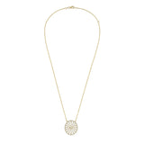 Lumière Diamond Sun Oval Medallion Necklace