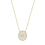 Lumière Diamond Sun Oval Medallion Necklace