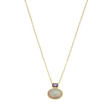 Reign Opal and Garnet Pendant Necklace