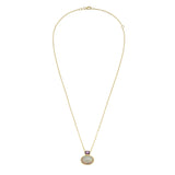 Reign Opal and Garnet Pendant Necklace