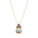 Reign Opal and Triple Spinel Pendant Necklace