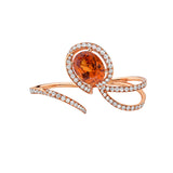 Wildflower Orange Spessartite Double Cocktail Ring
