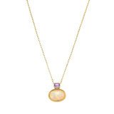 Reign Opal and Violet Spinel Pendant Necklace