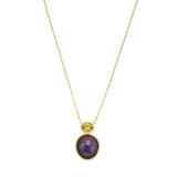 Reign Opal and Yellow Tourmaline Pendant Necklace