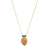 Reign Opal and Green Tourmaline Pendant Necklace