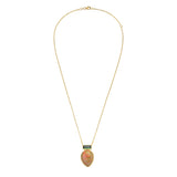 Reign Opal and Green Tourmaline Pendant Necklace
