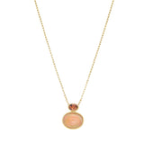 Reign Opal and Peach Tourmaline Pendant Necklace