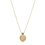 Reign Opal and Yellow Tourmaline Pendant Necklace