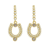 Horseshoe Diamond Drop Earrings