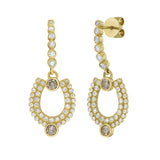 Horseshoe Diamond Drop Earrings