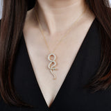 Nouvelle Full Diamond Serpent Charm Necklace