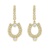 Horseshoe Diamond Drop Earrings