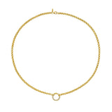 Rolo 4mm Link Chain With Diamond Push In Connector