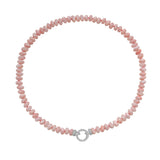 Rondelle Pink Bead Necklace