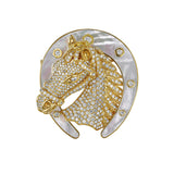 Legacy Mother Of Pearl Lucky Horseshoe Brooch And Pendant