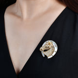 Legacy Mother Of Pearl Lucky Horseshoe Brooch And Pendant