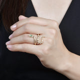 Nouvelle Diamond And Emerald Serpent Ring