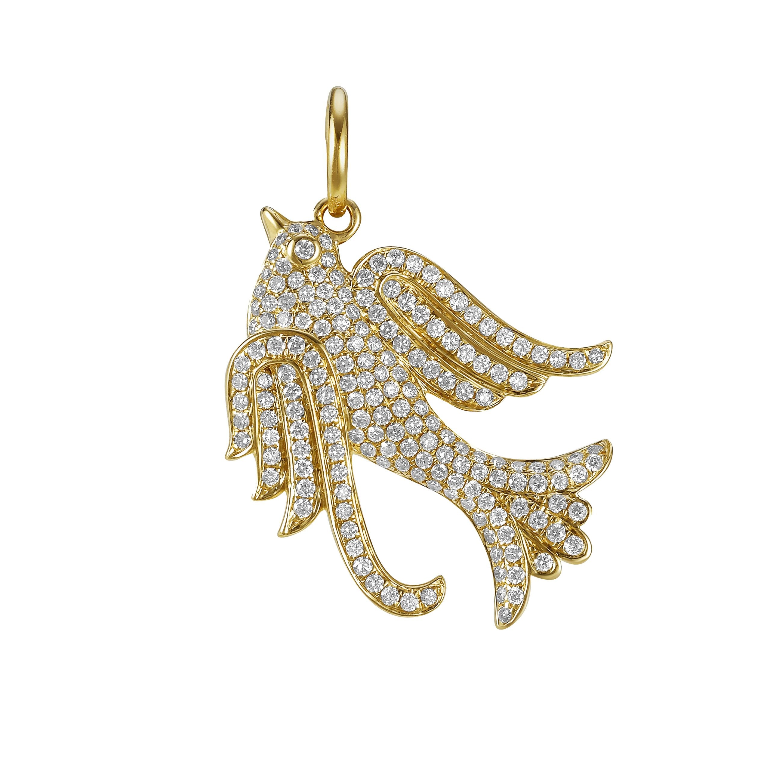 Lovey Baby Bird Diamond Charm