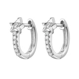 Diamond Star Huggie Earrings