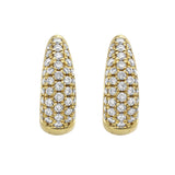 Chunky Pavé Domed Huggie Earrings