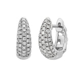 Chunky Pavé Domed Huggie Earrings