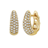 Chunky Pavé Domed Huggie Earrings