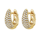 Chunky Pavé Domed Huggie Earrings