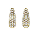 Chunky Pavé Domed Huggie Earrings