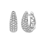 Chunky Pavé Domed Huggie Earrings