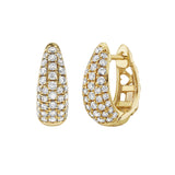 Chunky Pavé Domed Huggie Earrings