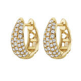 Chunky Pavé Domed Huggie Earrings