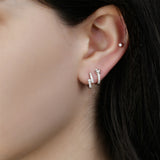 Diamond Star Huggie Earrings