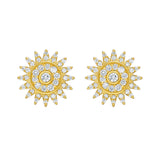 Lumière Diamond Sun Post Back Earrings