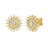 Lumière Diamond Sun Post Back Earrings