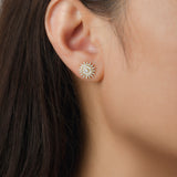 Lumière Diamond Sun Post Back Earrings
