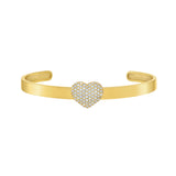 Sweetheart Puffed Diamond Heart Cuff