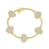 Sweetheart Puffed Diamond Heart Bracelet