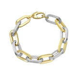 Joy Two Tone Signature Jumbo Link Satin Bracelet