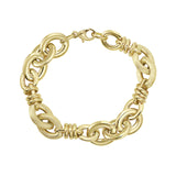 Milania Knot Link Bracelet In Satin And Polished Gold