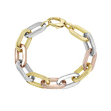 Joy Tri Color Signature Jumbo Link Bracelet