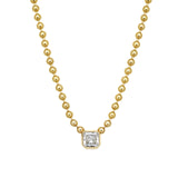 Reign Radiant Cut Diamond Ball Link Necklace