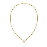 Reign Radiant Cut Diamond Ball Link Necklace