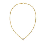 Reign Round Diamond Ball Link Necklace