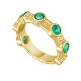 Aurelia Emerald Stackable Bead Ring