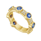 Aurelia Sapphire and Diamond Stackable Ring
