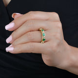 Aurelia Emerald Stackable Bead Ring