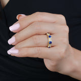 Aurelia Sapphire and Diamond Stackable Ring