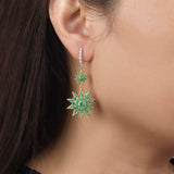 Lumière Jumbo Emerald Dangle Earrings