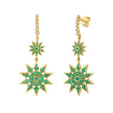 Lumière Jumbo Emerald Dangle Earrings